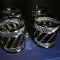 Fabergé Marie Louise Black Crystal Old Fashion Glasses Set Of 4 NIB