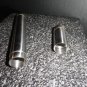 Cigar Travel Holder Stainless Steel with Gold plated bands 8.25" L