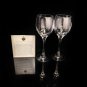 Faberge Bristol Clear Crystal Wine Goblets NIB