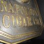 NAPOLEON CIGAR CO Antique Bronze Ad Sign Plaque Measures 17.5" H x 14.5" W 28 lb