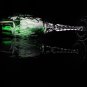 ajka marsala crystal emerald green champagne flute 9" Tall