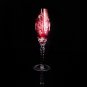 ajka marsala crystal ruby red champagne flute 9" Tall