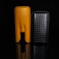 Black and Yellow Leather Cigar Carrying Case NIB