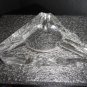 Heavy Crystal Clear Cigar Ashtray Measures 6.5"  NIB