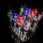 ajka marsala crystal colored champagne flutes 9" Tall set of 12 glasses