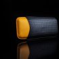 Yellow and Black Leather 3 Cigar Carrying Case only no box