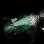 ajka caroline crystal emerald green colored champagne flute 9" Tall