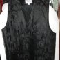 The Forum Black Vest with Cigar Buttons Size Large NWT