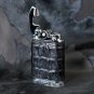 Brizard Gatsby Table Lighter covered in Genuine Black Caiman ( Empty-No Fuel )
