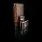 Brizard Genuine Caiman Tobacco Cigar Case, Cutter and Lighter Combo NIB
