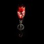 Ajka Marsala Ruby Red Crystal Champagne Flute 9" Tall