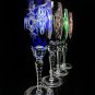 Ajka Marsala Colored Crystal Champagne Flutes 9" Tall Set of 4