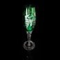 Ajka Marsala Emerald Green Crystal Champagne Flute 9" Tall