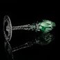 Ajka Marsala Emerald Green Crystal Champagne Flute 9" Tall