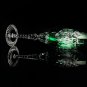 Ajka Marsala Emerald Green Crystal Champagne Flute 9" Tall
