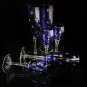 Faberge Galaxie Cobalt Blue Crystal Flutes & Cordials Glasses Set of 6