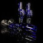 Faberge Galaxie Cobalt Blue Crystal Flutes & Cordials Glasses Set of 6
