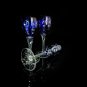 Faberge Galaxie Cobalt Blue Crystal Cordial Glasses Set of 3 Measure 6" Tall