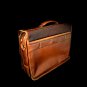 Brown Leather Briefcase Measures 16" L x 12" H x 3.5" W