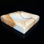 Rey Berk Natural Marble Cigar Ashtray Measures 7 1/8" square by 1 3/8" H NIB