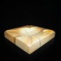 Rey Berk Natural Marble Cigar Ashtray Measures 7 1/8" square by 1 3/8" H NIB