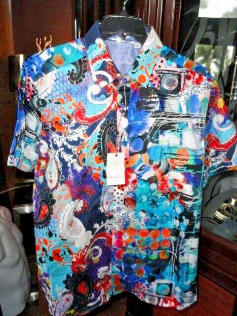 Robert Graham Hatteras Short Sleeve Shirt Size XL New with tags