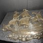Brass  Sailing Ship Solid Brass Wall Hanging  15"L x13.5" W x 3/4" T
