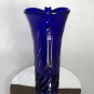 Ajka Frances Blue Crystal Swirl Martini Pitcher Measures 10.2" H NIB