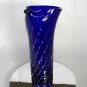 Ajka Frances Blue Crystal Swirl Martini Pitcher Measures 10.2" H NIB