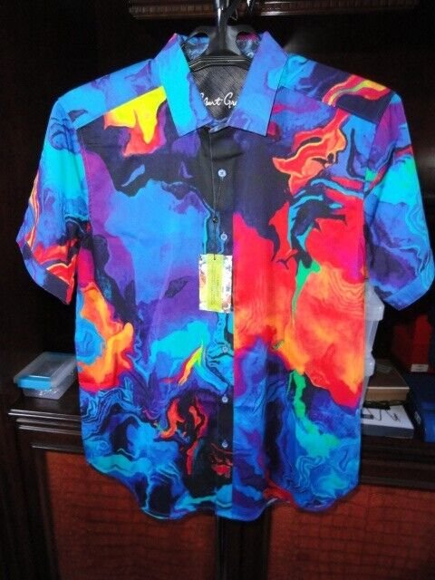 Robert Graham Ionosphere Short Sleeve Shirt Size Medium New with Tags
