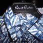 Robert Graham Broadhollow Short Sleeve Shirt Size Medium New