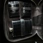 Brizard Black Croco Pattern Black Leather Traveler NIB