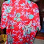 Robert Graham Rib Cage Floral Red Classic Fit Short Sleeve Size 2XL NWTS