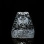 Unique Clear Textured Art Glass Cigar Ashtray Measures 8" L x 3" W x 1.5" H