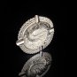 Nickel Chrome Plated Bird Ashtray Measures 6.75" L x  5.25" W
