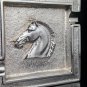 Horse Ashtray Made of Solid Brass Nickel Chrome Plated Measures 4.75" Square