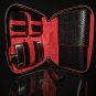 Brizard Havana Traveler - Black Python Pattern & Red Leather Combo