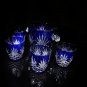 Faberge Odessa Cobalt Blue Ice Bucket with 4 glasses