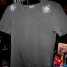 Richmond  Black Cotton Cross T-Shirt ~ Size Medium