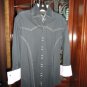 BC Men Collectiion Black Embroidered Long Sleeve. Shirt Size Medium