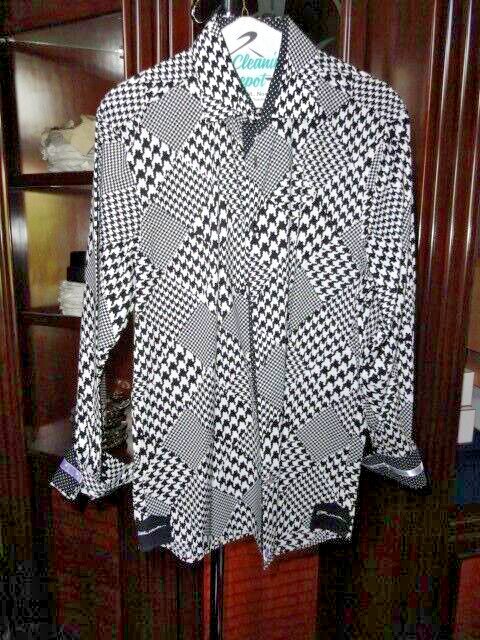 John Lennon Black & White Long Sleeve Mens Shirt Size Medium