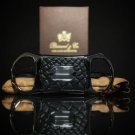 Brizard and Co Black Python Pattern and Red Leather cigar V cutter Brizard and Co Black Python Pattern and Red Leather cigar V cutter