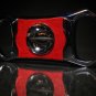 Brizard and Co Red Leather and Black Python cigar V cutter