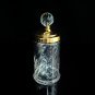 Crystal Swirled Bathroom Jar with Gold plated top