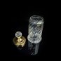 Crystal Swirled Bathroom Jar with Gold plated top