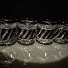 Fabergé Marie Louise Black Crystal Old Fashion Glasses Set Of 4 without box
