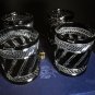 Fabergé Marie Louise Black Crystal Old Fashion Glasses Set Of 4 without box
