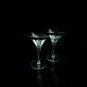 Faberge Grand Duke Black & Clear Crystal Martini Glasses