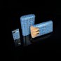 Brizard and Co Indigo Croco Pattern 3 Cigar Case with Sottile Lighter  NIB