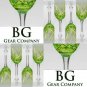 Faberge Odessa Lime Green Crystal Wine Glass